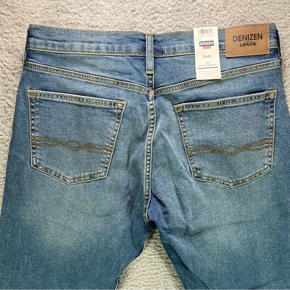 Levi's Denizen Blue 232 Slim Straight Jeans with Vintage Wash - Picture 3 of 13